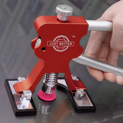 red adjustable dent lifter use-3